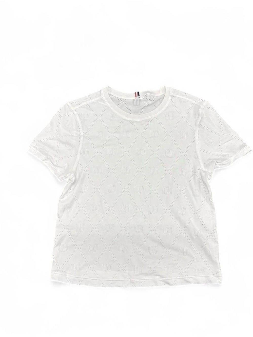 Wilson White Short Sleeve Eyelet Tee
